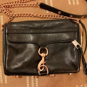 Rebecca Minkoff Mini MAC (black w/ rose gold)
